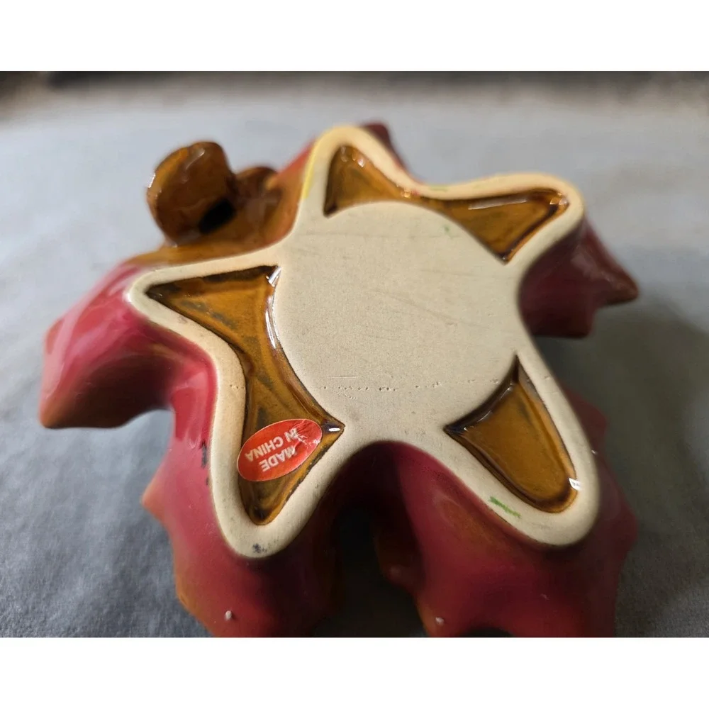 Owl Candle Holder‎ Bird Sitting On Leaf Fall Decor